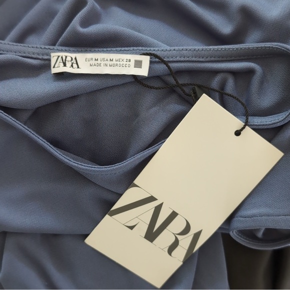 ZARA Blue One-Shoulder Dress - Picture 9 of 9